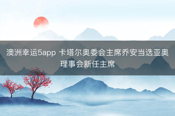 澳洲幸運(yùn)5app 卡塔爾奧委會主席喬安當(dāng)選亞奧理事會新任主席